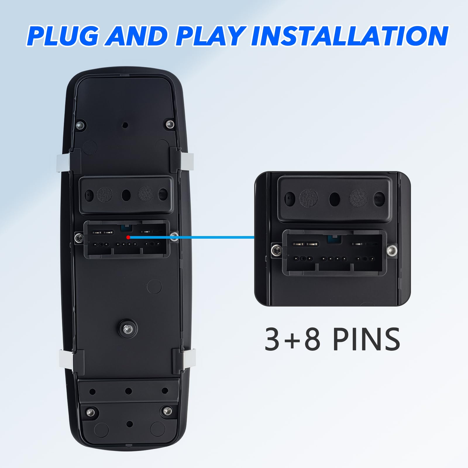 ROSY PIXEL switch installed in door panel restoring full window and lock control