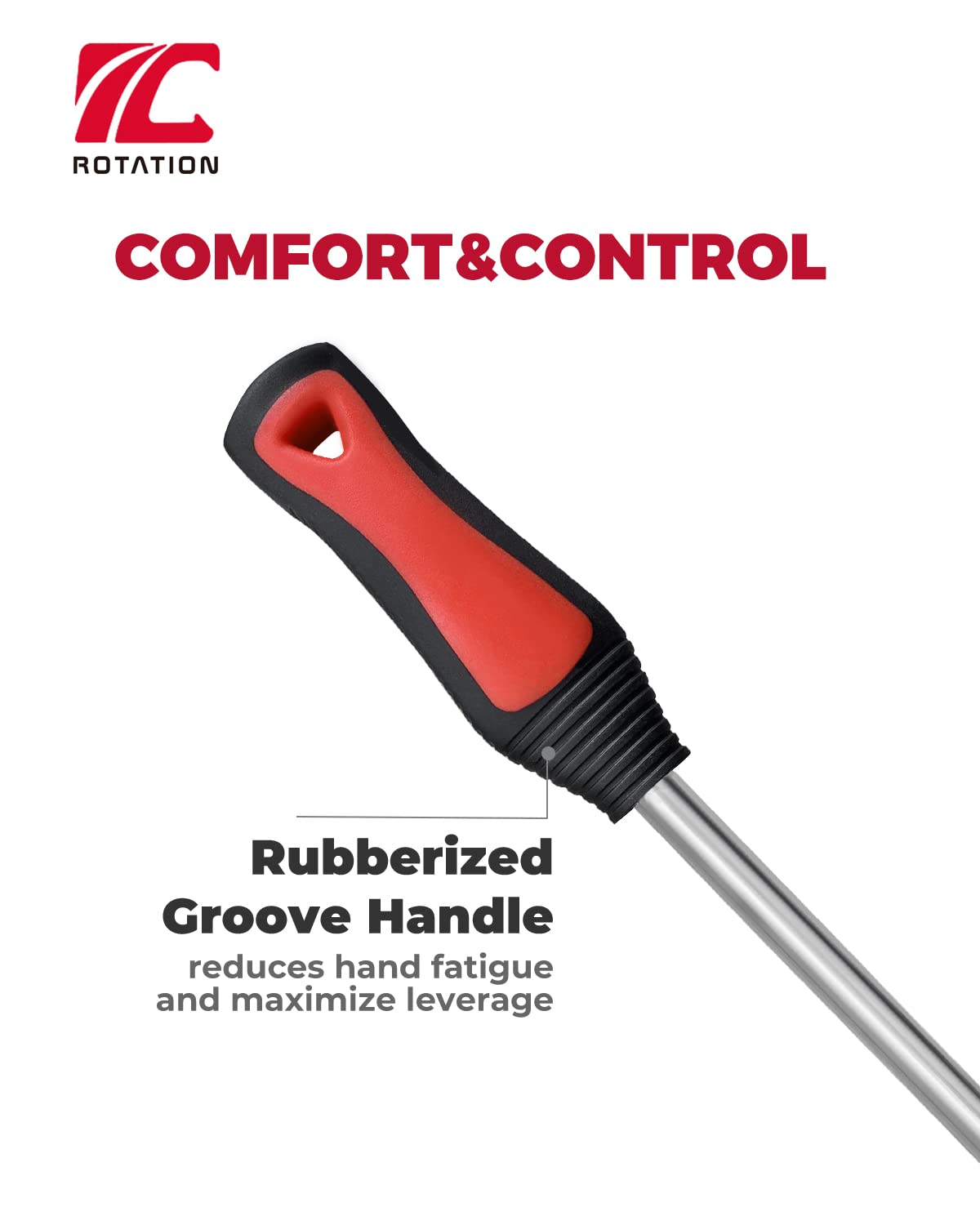 ROTATION rim protector detail on spoon end demonstrating soft shield to prevent scratches