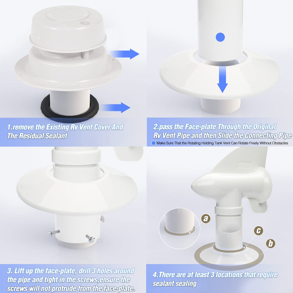 RotoVent underside mounting detail showing adapter compatibility and secure fit