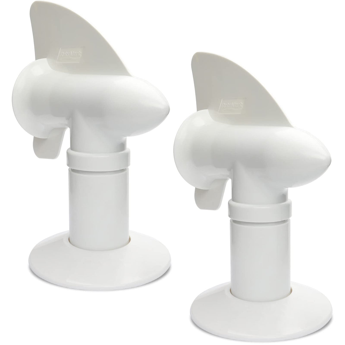 RotoVent front view white two-pack showing aerodynamic shape and easy fit
