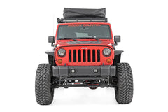 Rough Country side profile installed on JK demonstrating reduced bumper overhang benefit