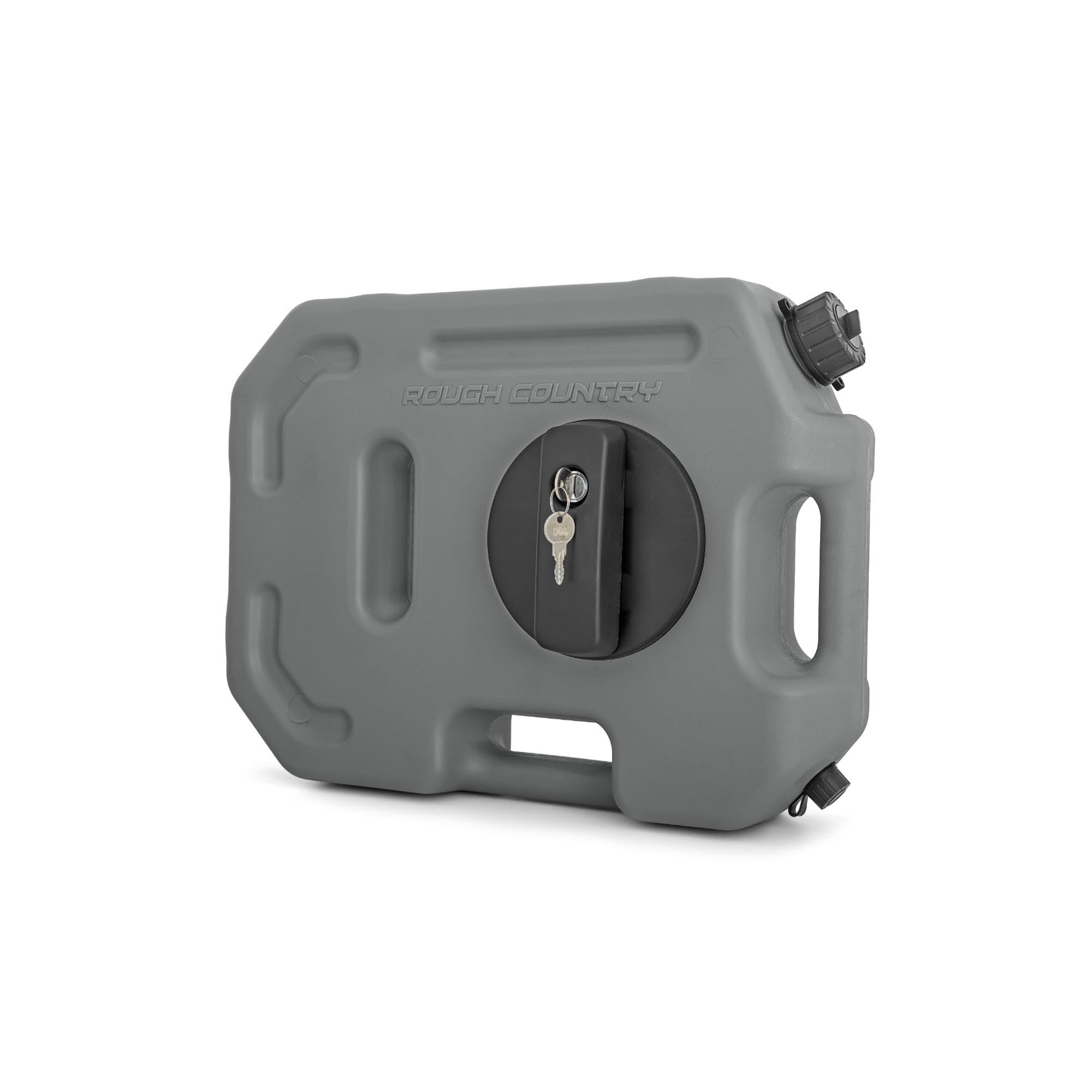 Rough Country mounted on truck rack demonstrating secure lockable mount