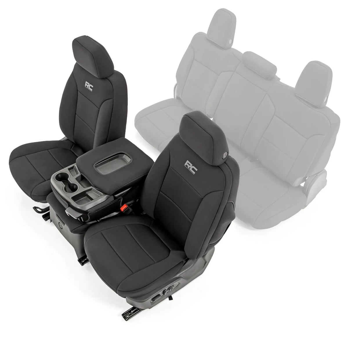 Rough Country front row packaging showing product and components, durable protection
