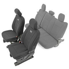 Rough Country front seat full view showing protective fit and clean appearance