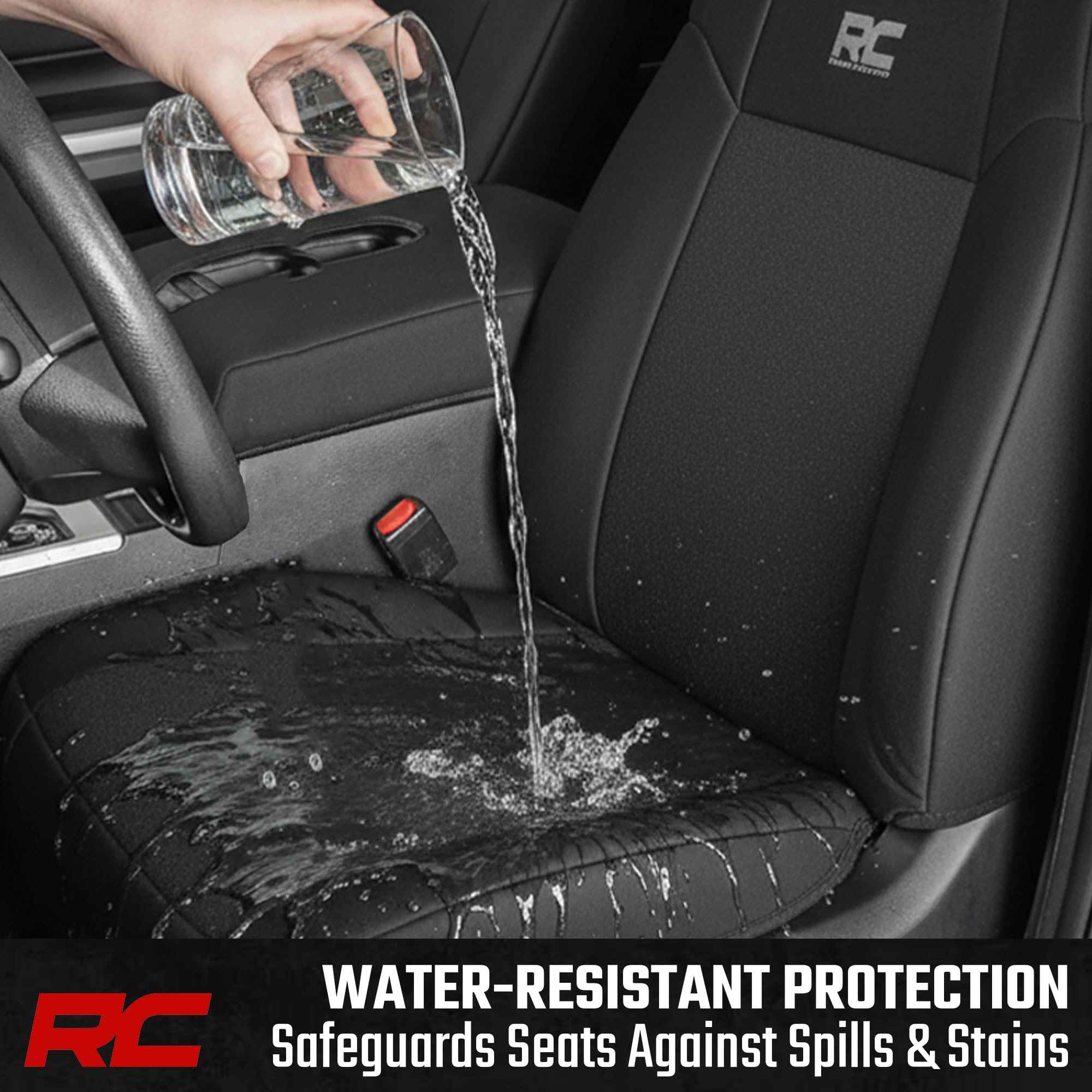 Rough Country lifestyle truck interior scene showing rugged protection on daily drives