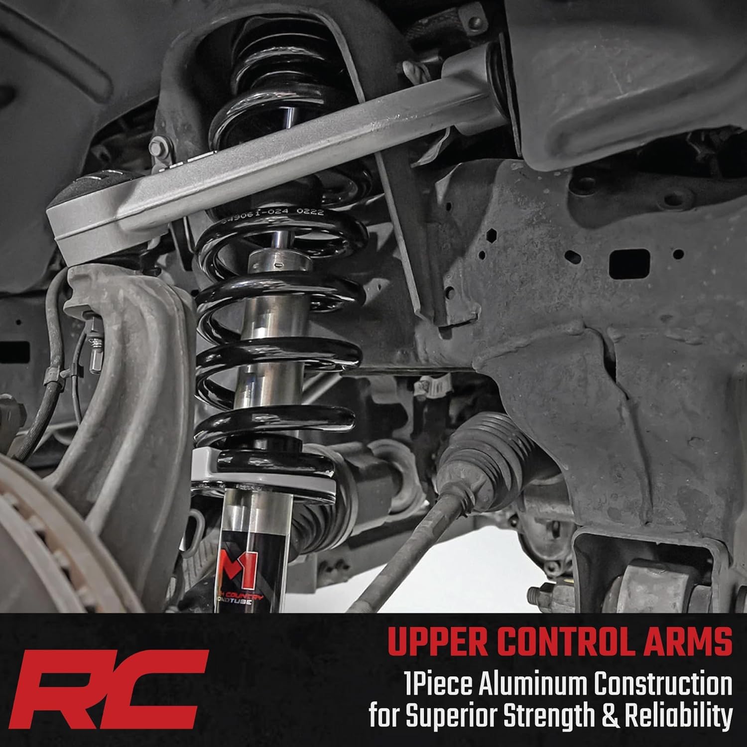 Rough Country truck lifestyle photo showing improved handling and lifted stance