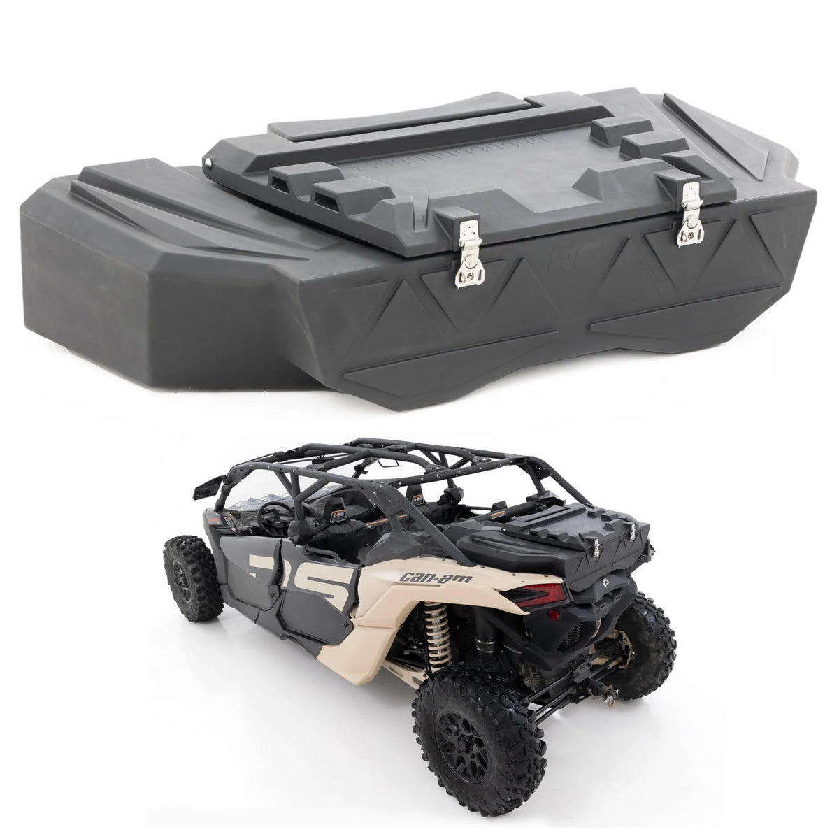 Rough Country front view mounted on Maverick X3 showing clean fit and protection