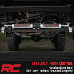 Rough Country N3 installed on Super Duty demonstrating reduced steering vibration benefit