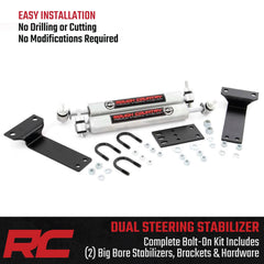 Rough Country mounting hardware for N3 showing bolt-on ease and secure fitment