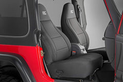 Rough Country rear seat coverage protecting against spills and wear