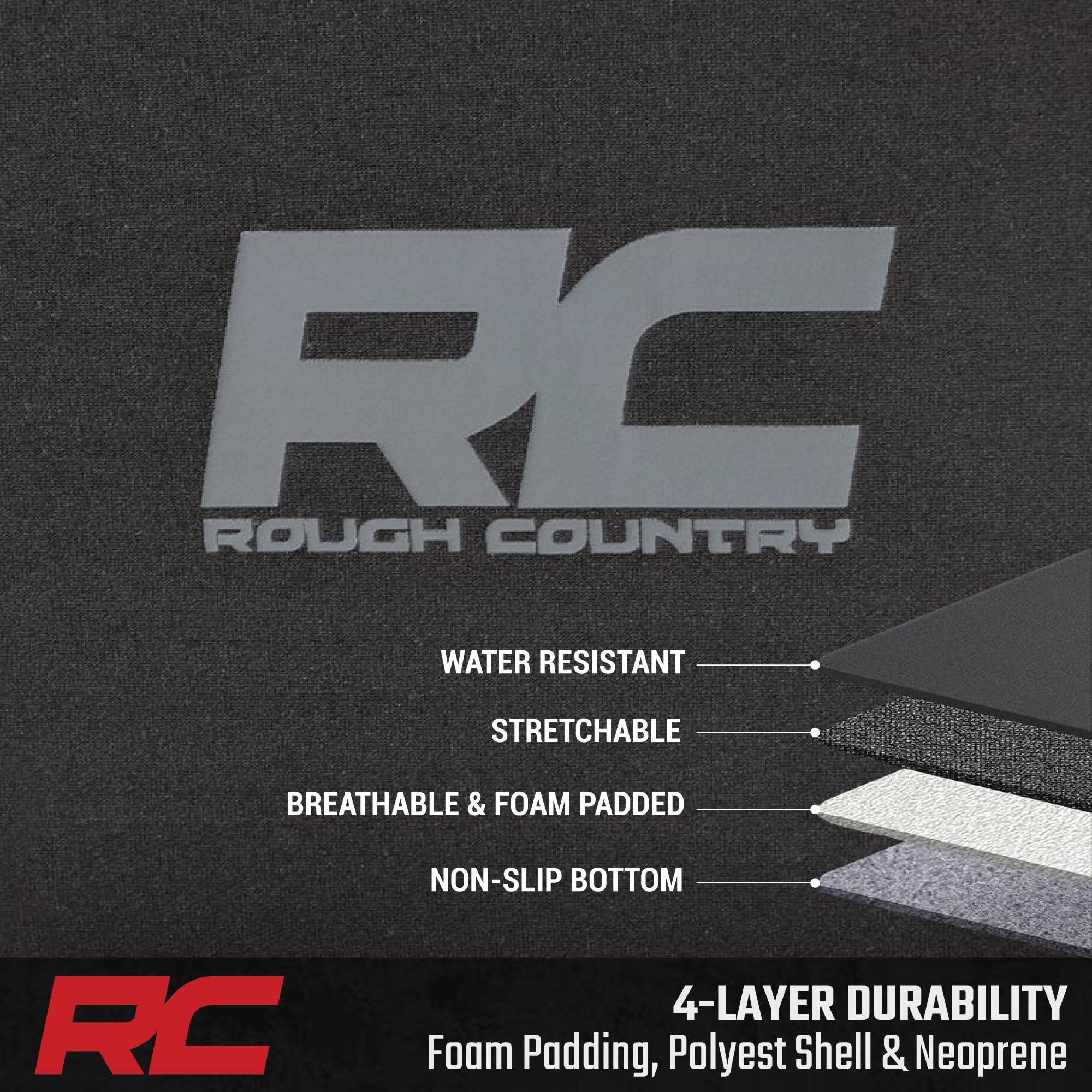 Rough Country foam padding detail illustrating added comfort and impact protection
