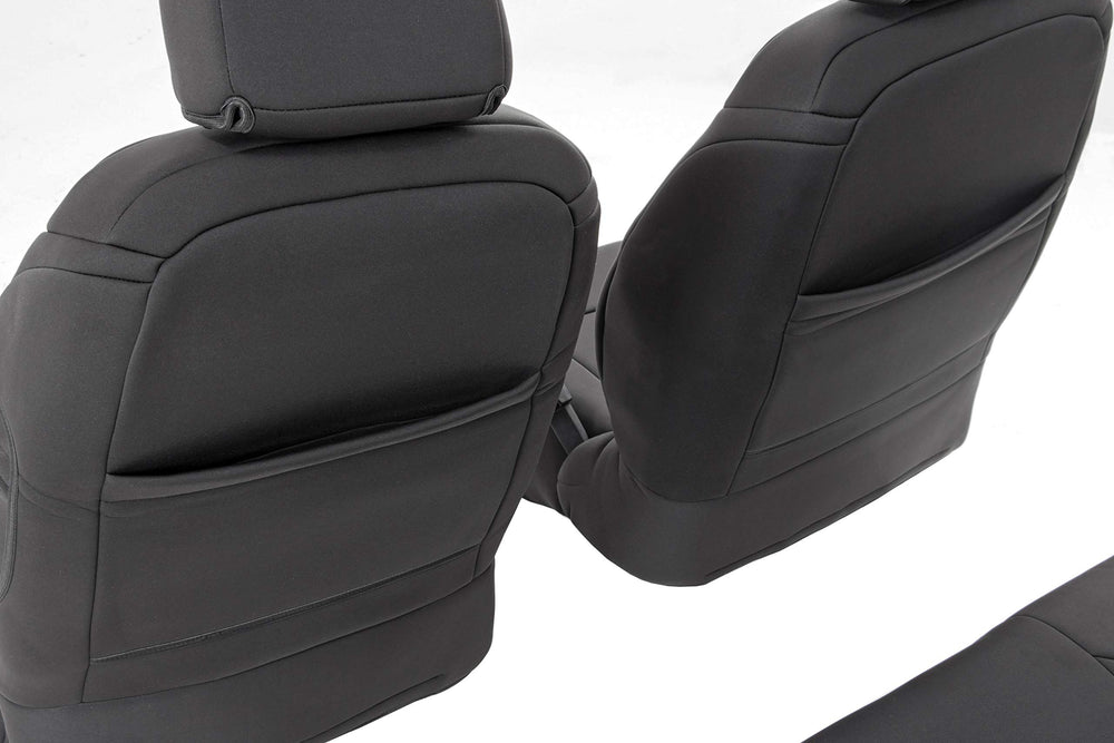 Rough Country headrest stitching detail showing durable seams and finish