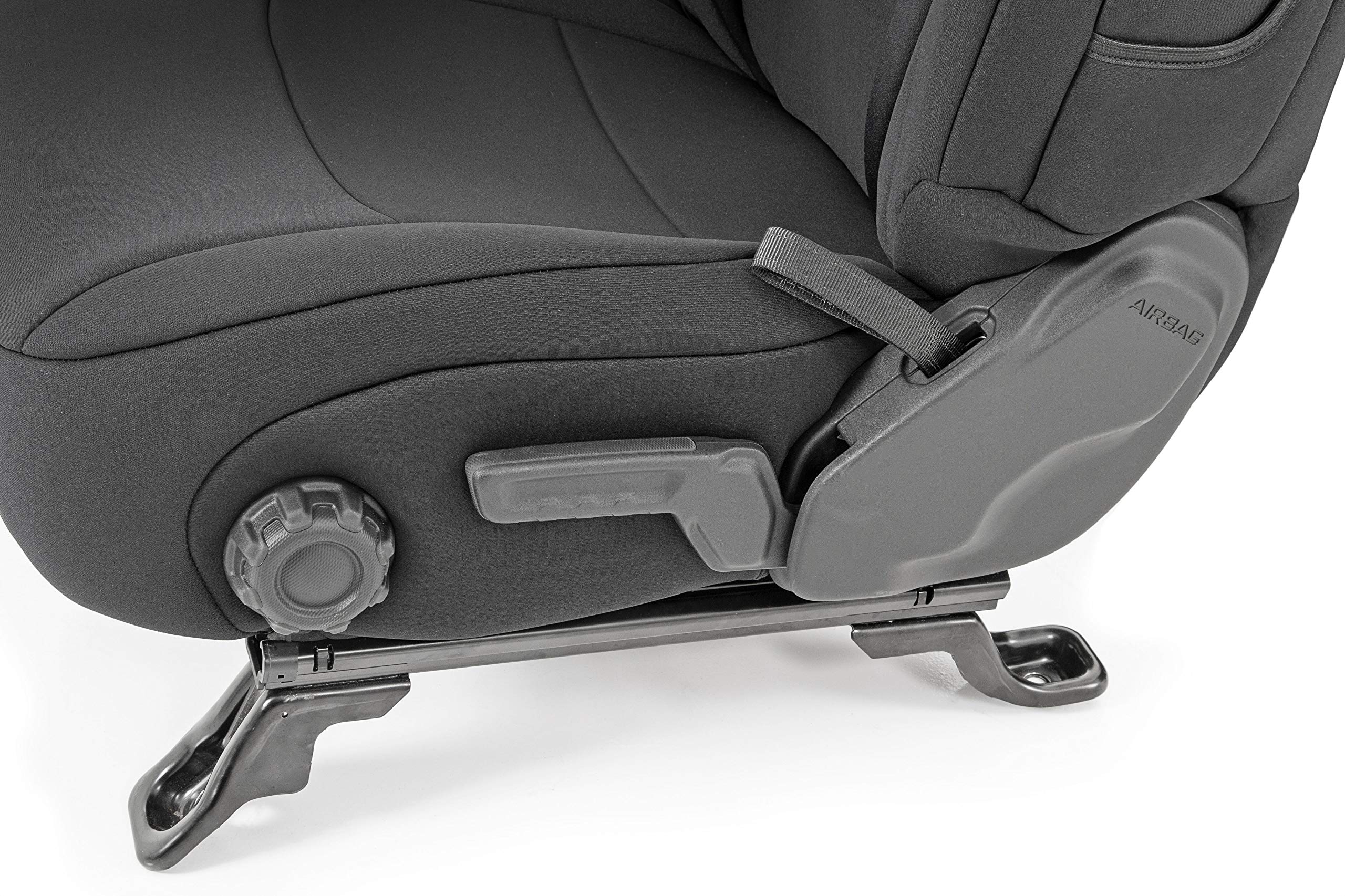 Rough Country cover beside seat to show size and exact fit advantage