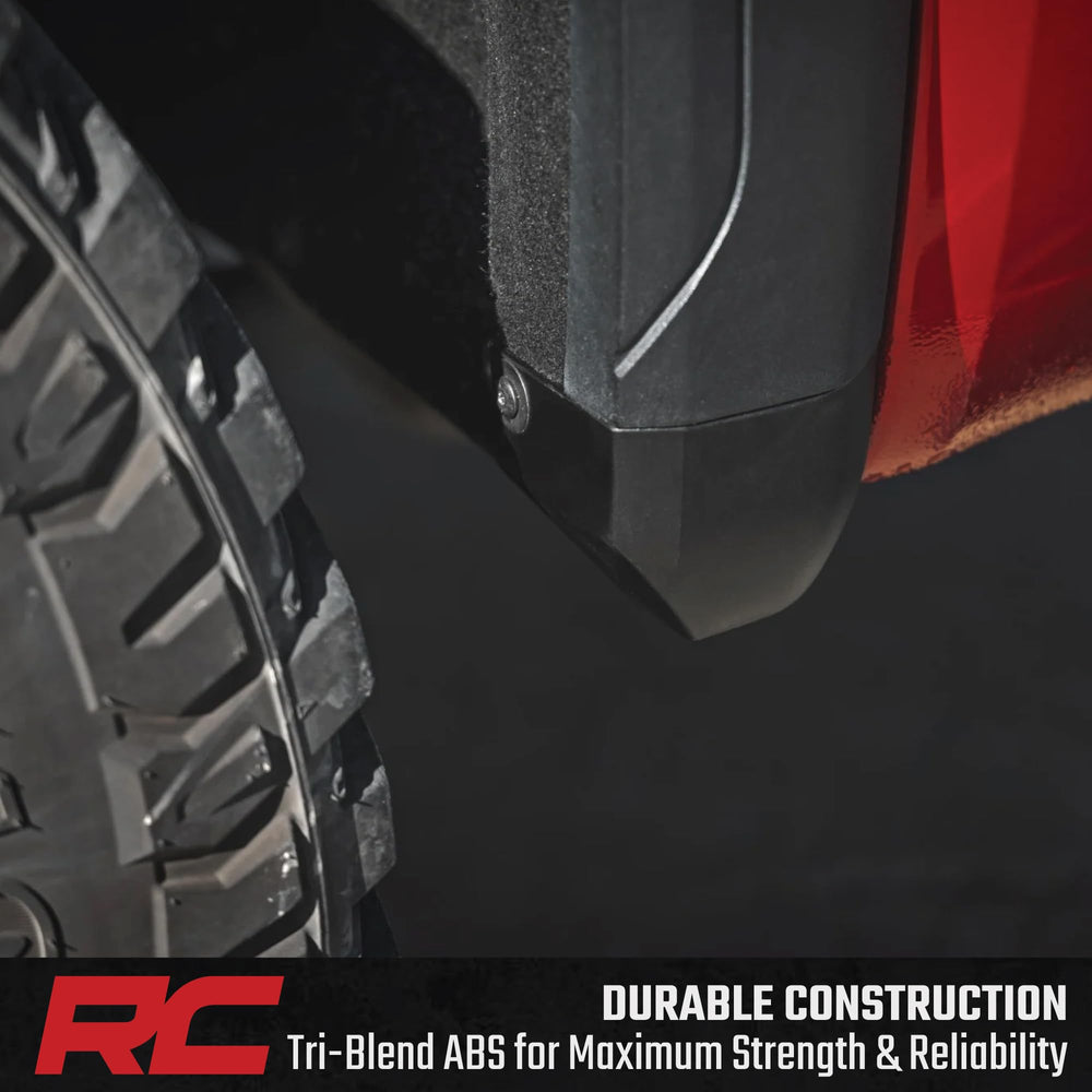 Rough Country size comparison of panel using tape measure to show precise fitment benefit