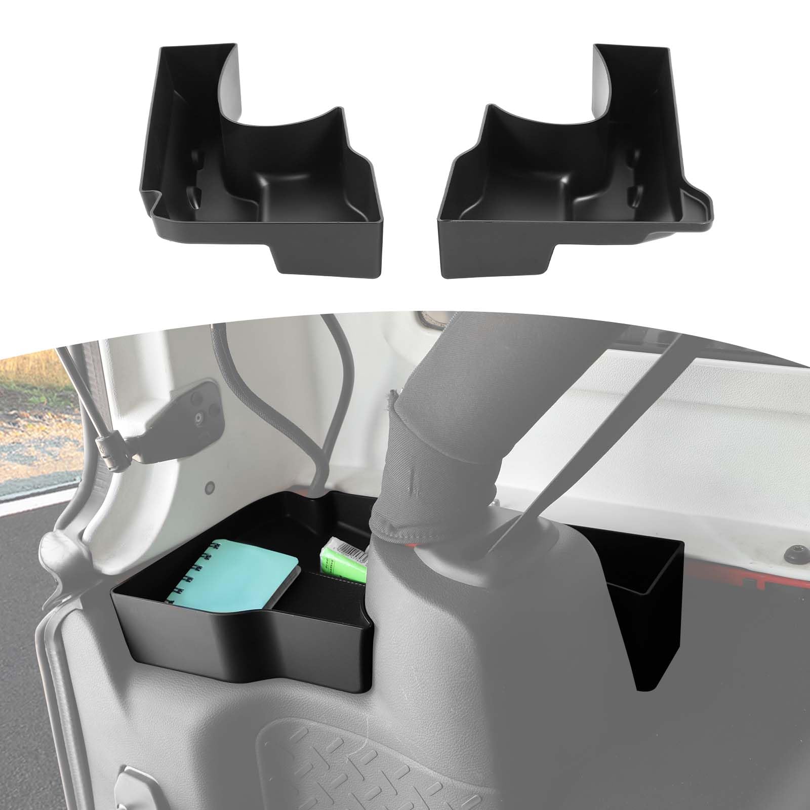 RT-TCZ front view of rear side tray showing clean fitted look and organized benefit