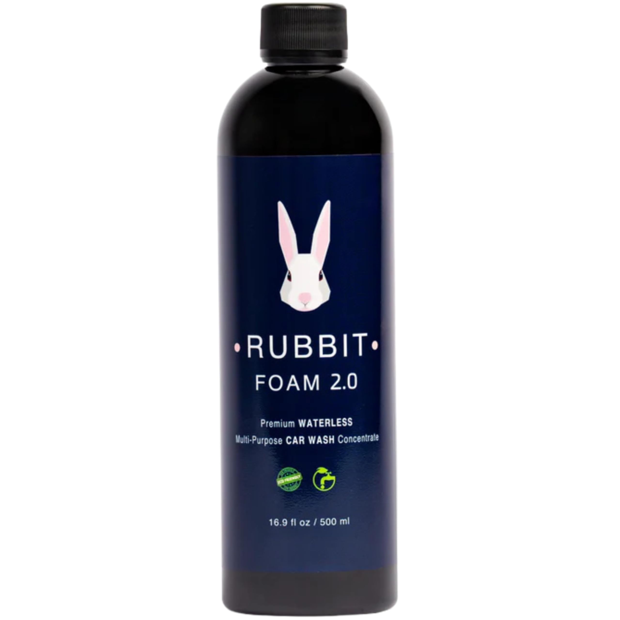 Rubbit bottle front view showing label and concentrate benefits