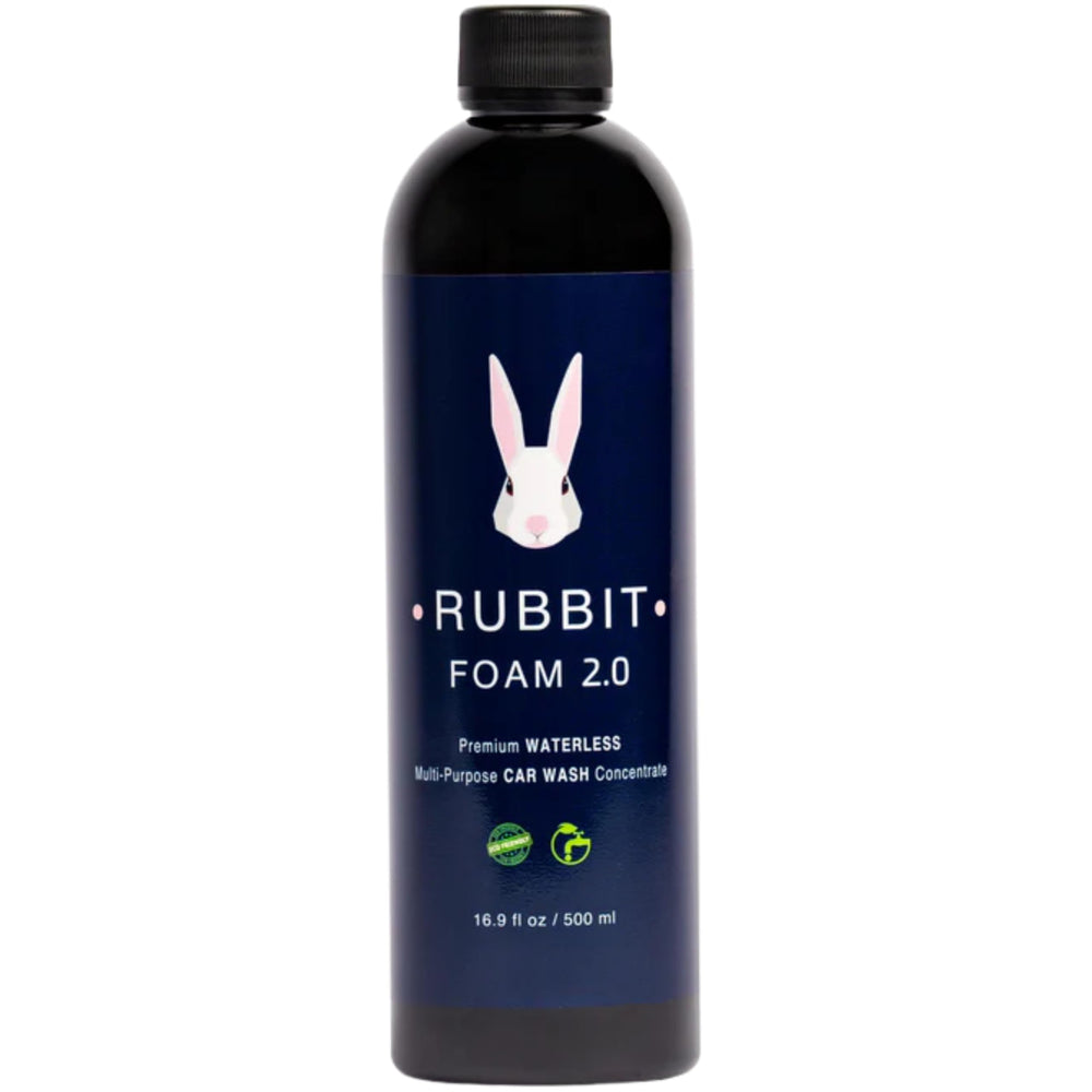 Rubbit bottle front view showing label and concentrate benefits