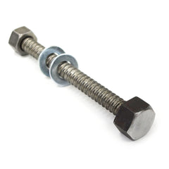Rudedog U.S.A. speed bolt in use pulling two beams together for quick fit-up