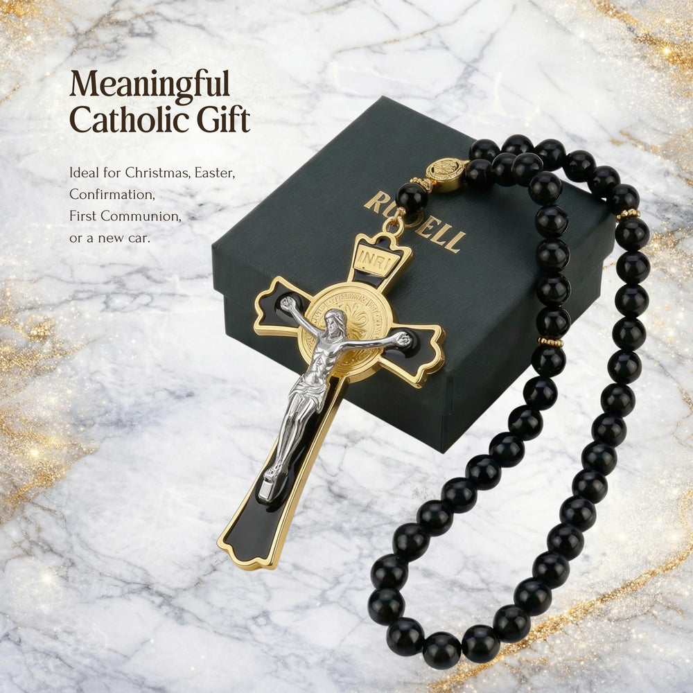 RUDELL rosary packaged for gifting showing ready-to-give presentation and thoughtful gesture