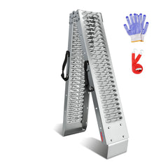 Ruedamann folded ramp front view showing compact portability and easy storage
