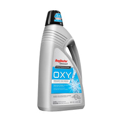 Pouring Rug Doctor solution into measuring cup for precise dosing