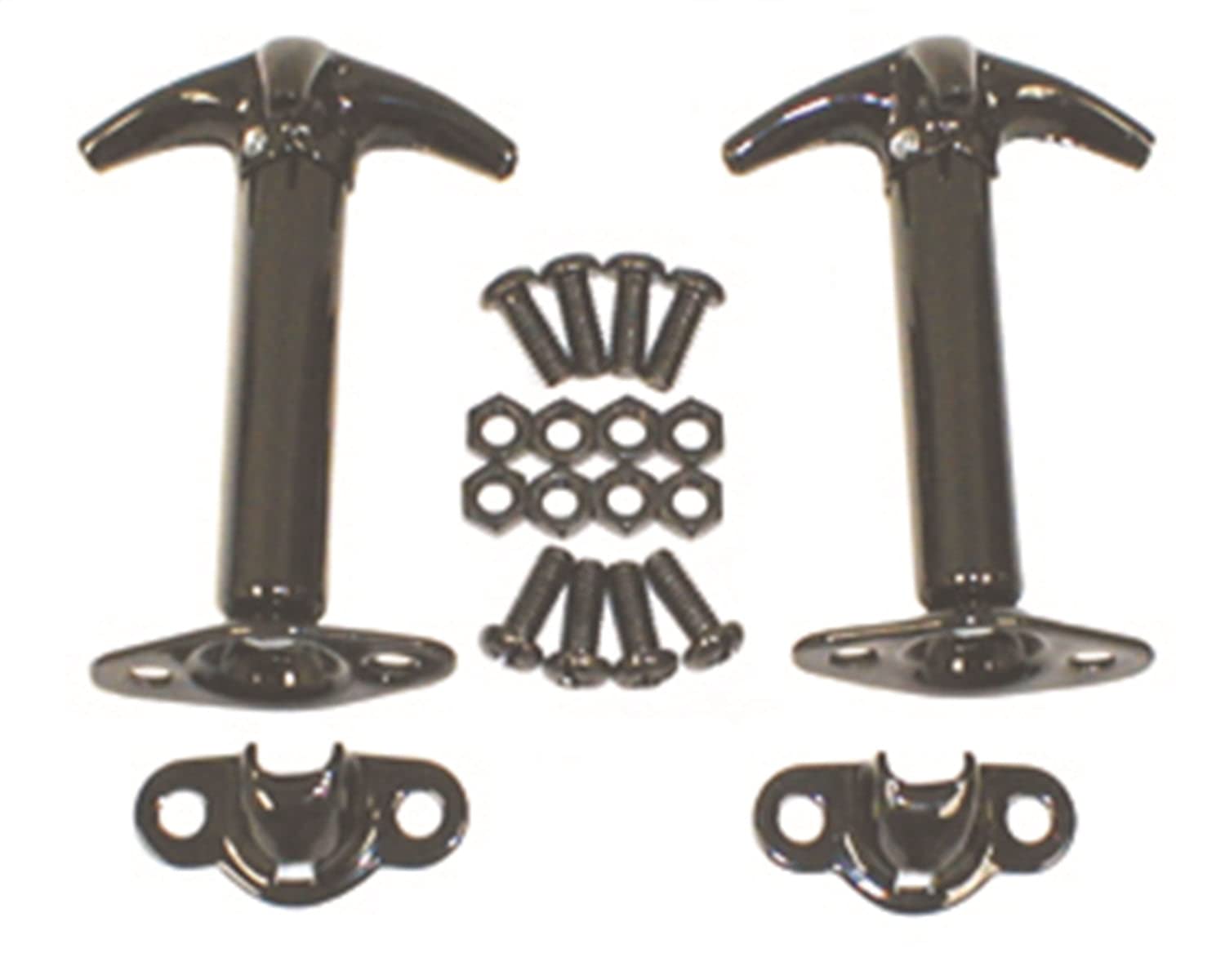 Rugged Ridge front view of hood catch kit showing durable design and secure fit