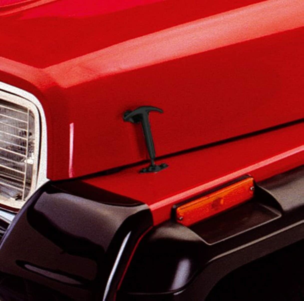 Rugged Ridge hood catch kit on trail-ready Jeep illustrating rugged exterior upgrade