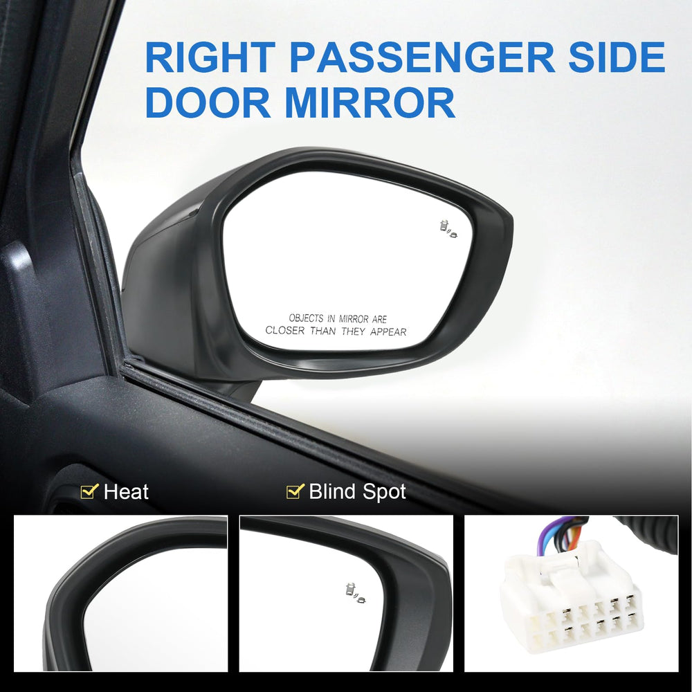 RUIANOMG heated blind-spot mirror glass closeup showing clear-view benefit