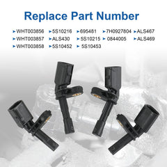 RUIANOMG set labeled front and rear sensors for matching wheel positions benefit