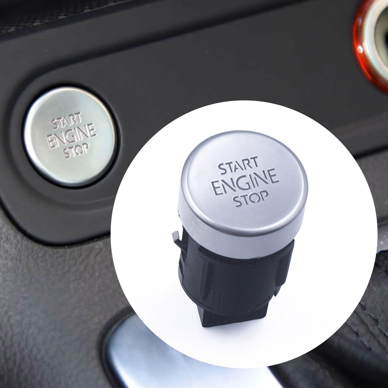 RuiWen start stop button next to a coin for scale showing compact, accurate sizing