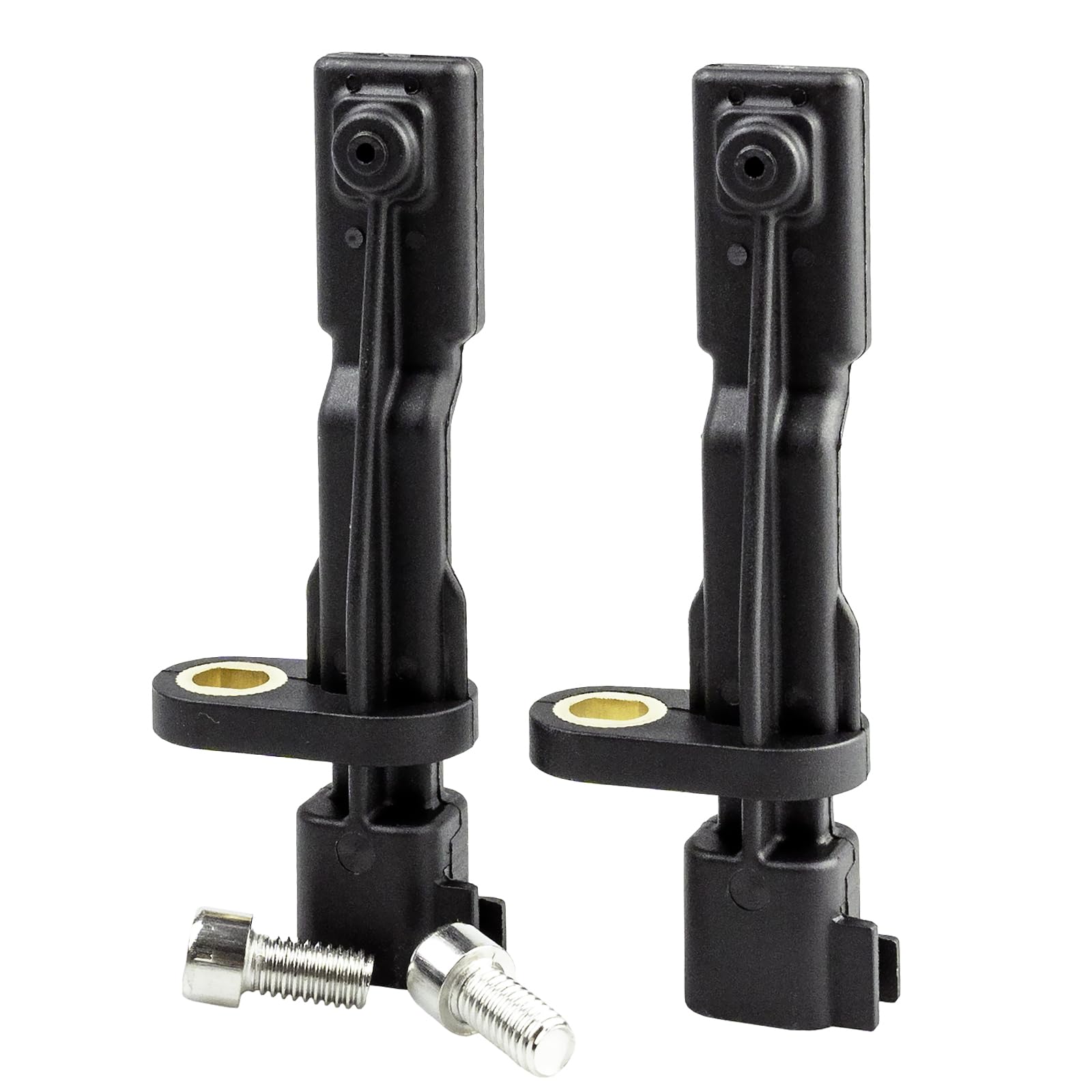 Ruizure rear ABS sensor pair front view showing connector and housing, ensuring correct fit