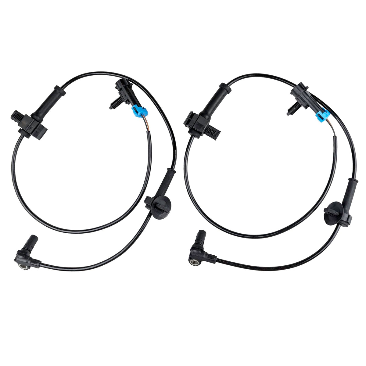 Ruizure rear ABS sensors front view showing both sensors and connectors, clear identification benefit