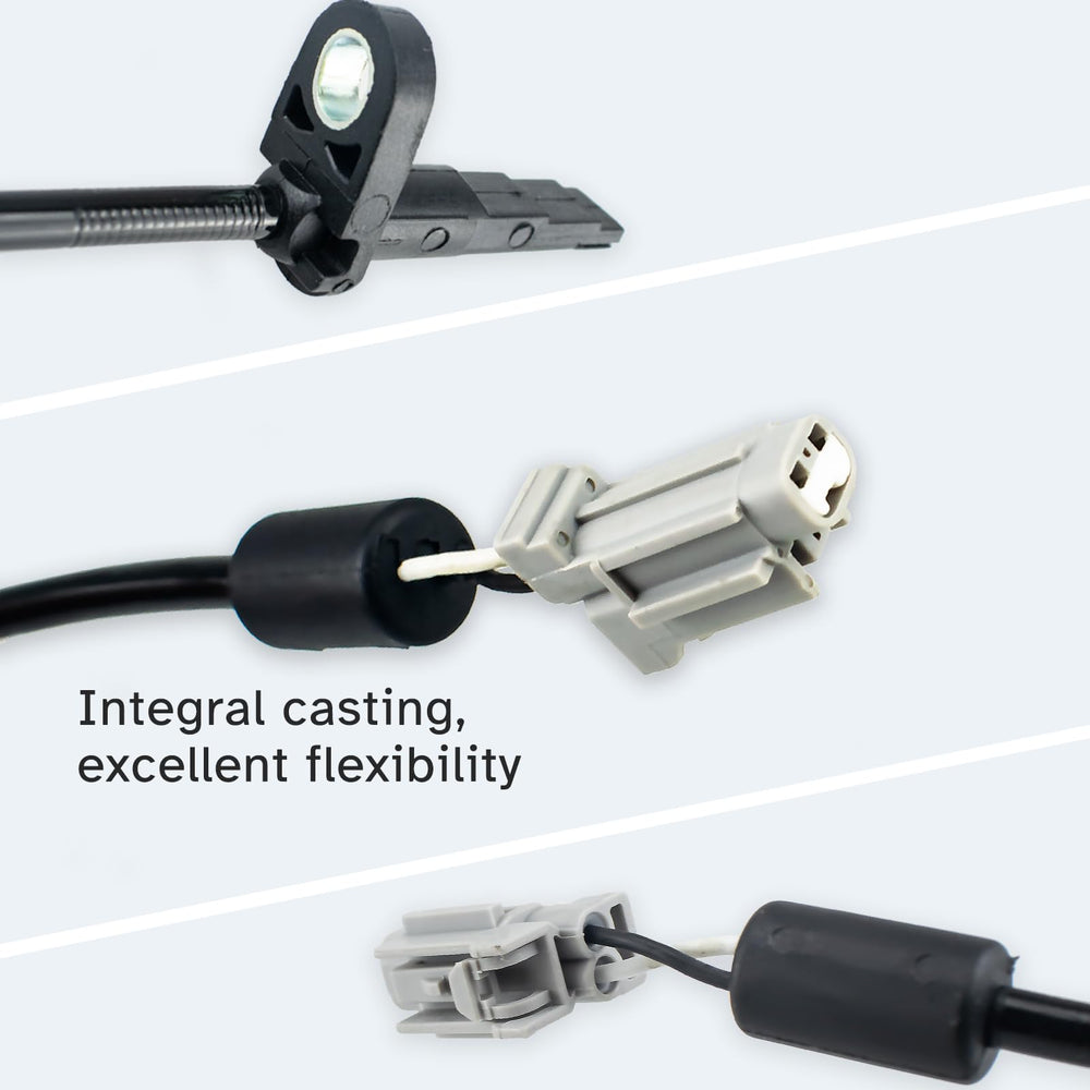 Ruizure sensor wiring laid out to show cable length and flexible routing benefit