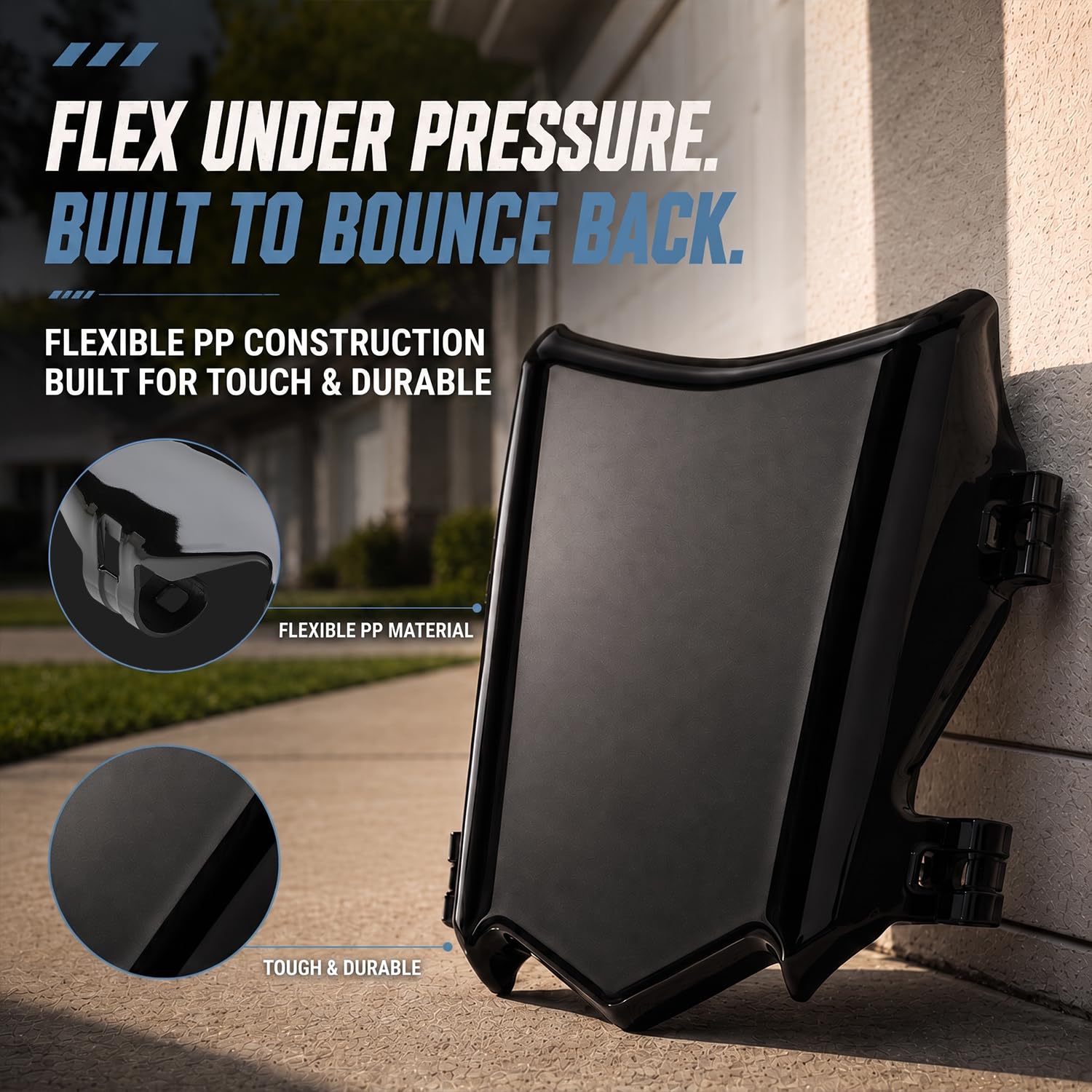Runfarr plate side profile showing slim, lightweight design advantage