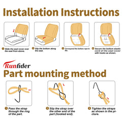 runfider included hooks and elastic bands for fast secure installation