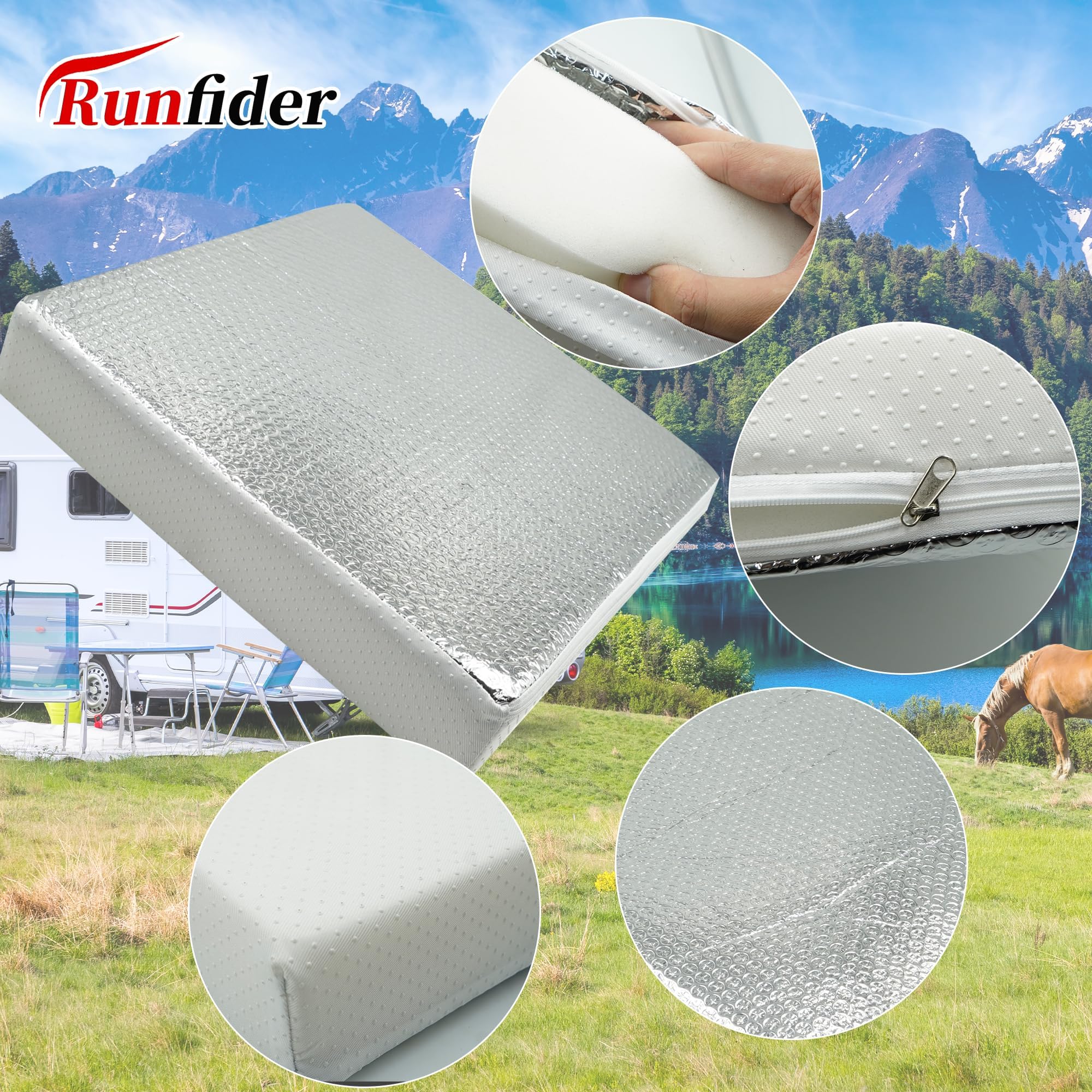 runfider lifestyle shot inside camper illustrating cooler interior benefit