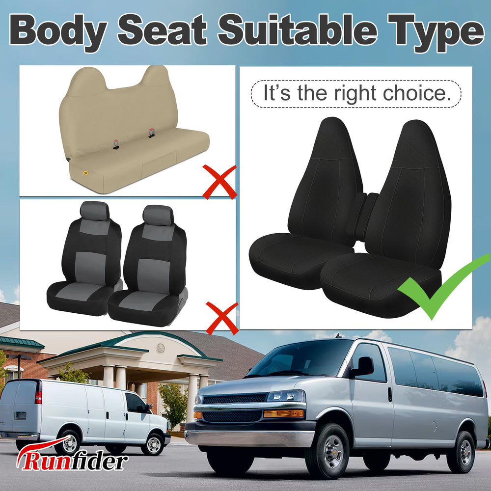 runfider van interior with covers showing professional clean appearance