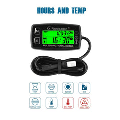Runleader display lit with green backlight and red alert highlighting improved visibility