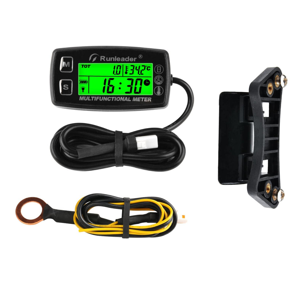 Runleader front panel view showing LCD readouts and buttons for clear monitoring