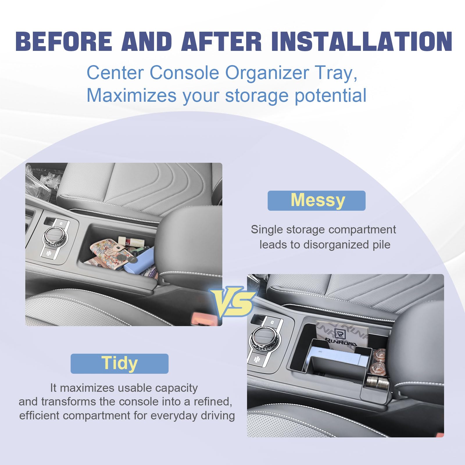 RUNROAD organizer installed in 2025 Tiguan demonstrating exact-fit and factory look
