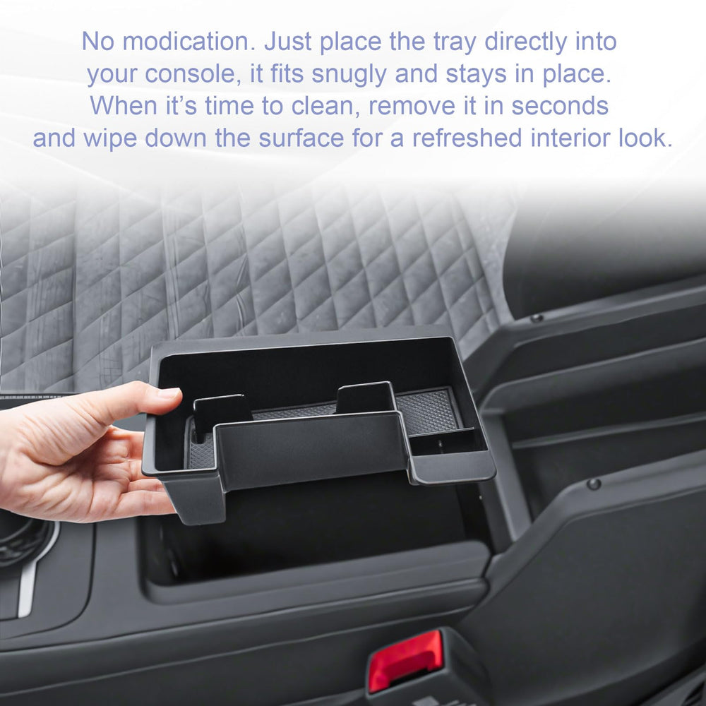 RUNROAD upper tray detail with coin and card slots for fast retrieval