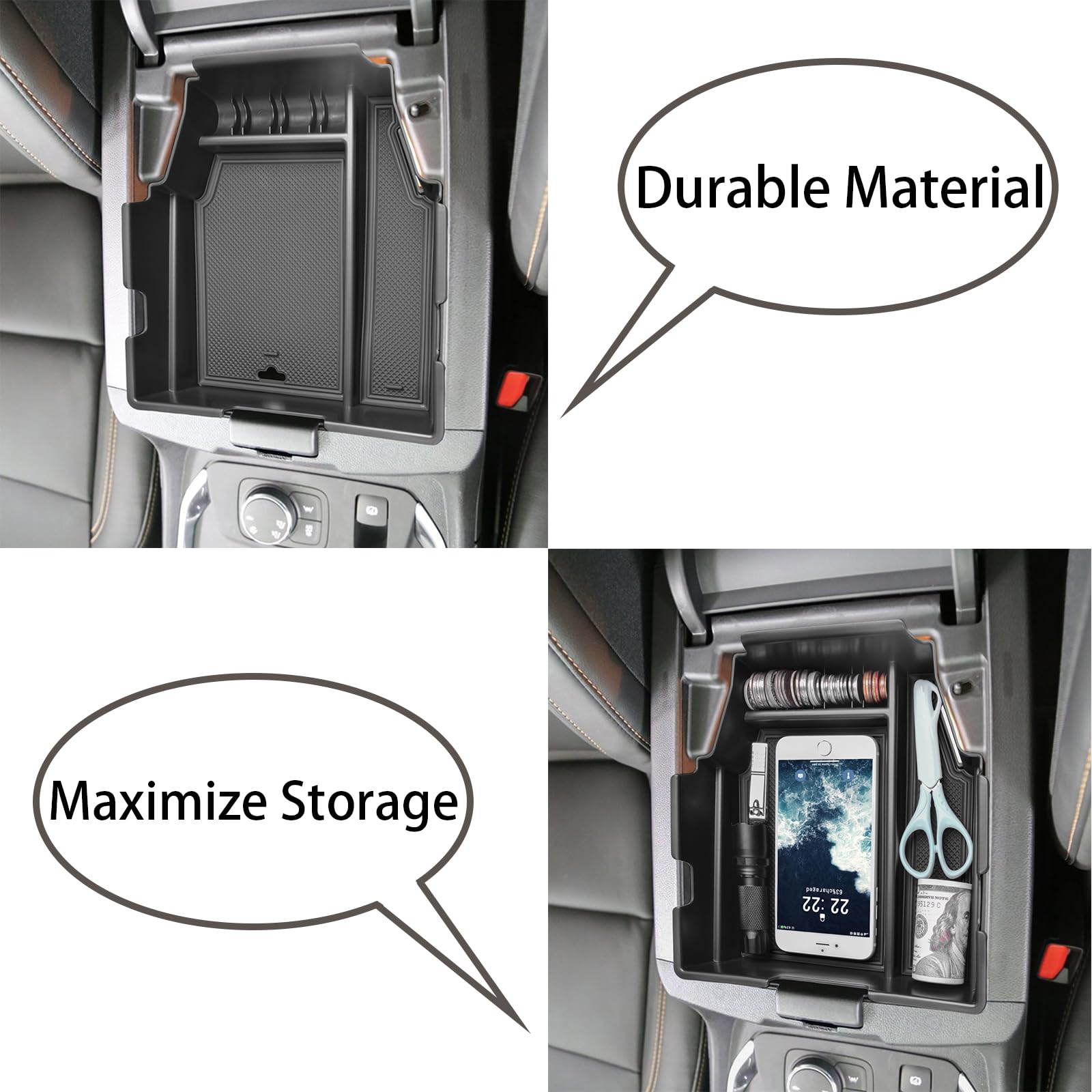 RUNROAD scale comparison with phone and coins illustrating compact organization