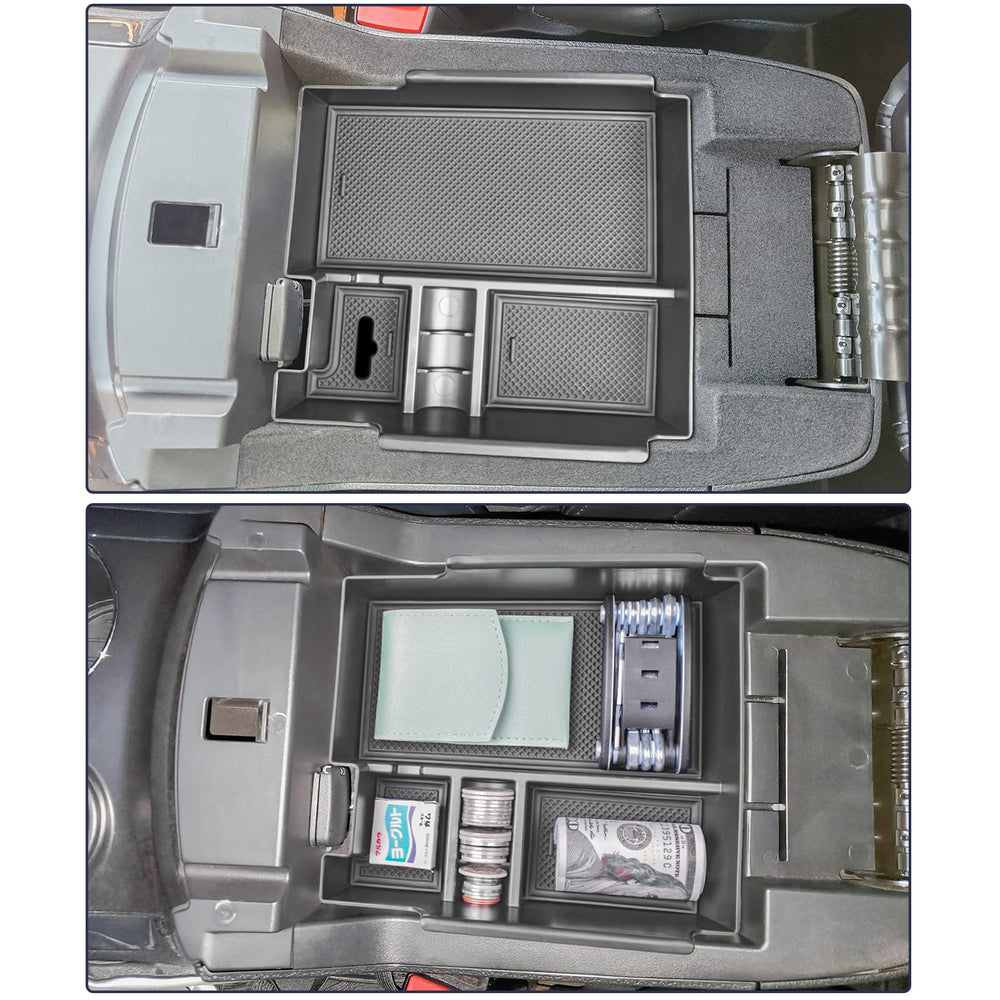 RUNROAD tray next to hand for scale illustrating compact useful capacity