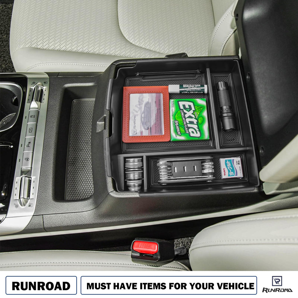 RUNROAD tray cable slot showing USB cord access and neat cable routing