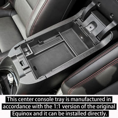 RUNROAD installed tray in Equinox console demonstrating improved organization and reach