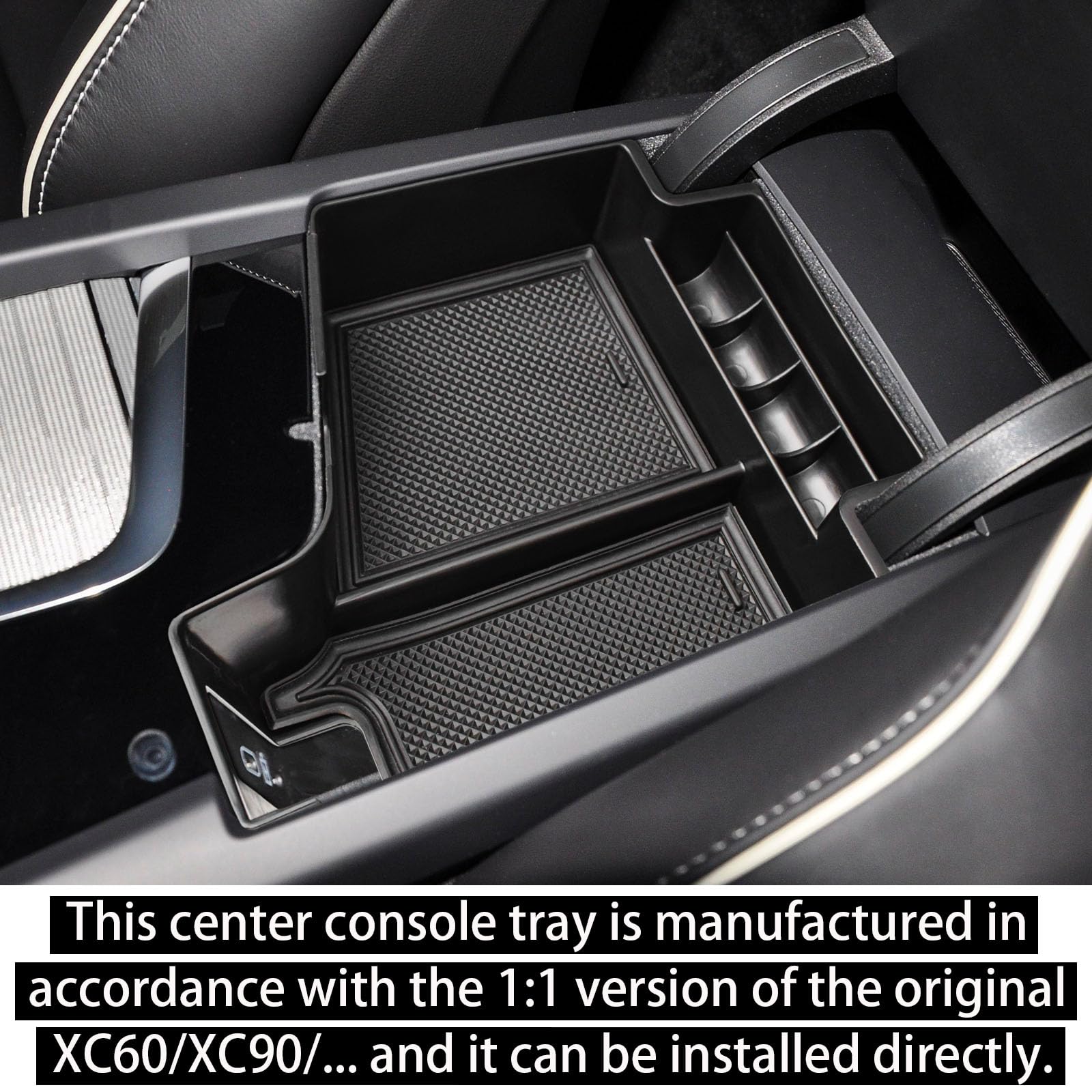 RUNROAD side profile in console showing precise fit and smooth lid movement