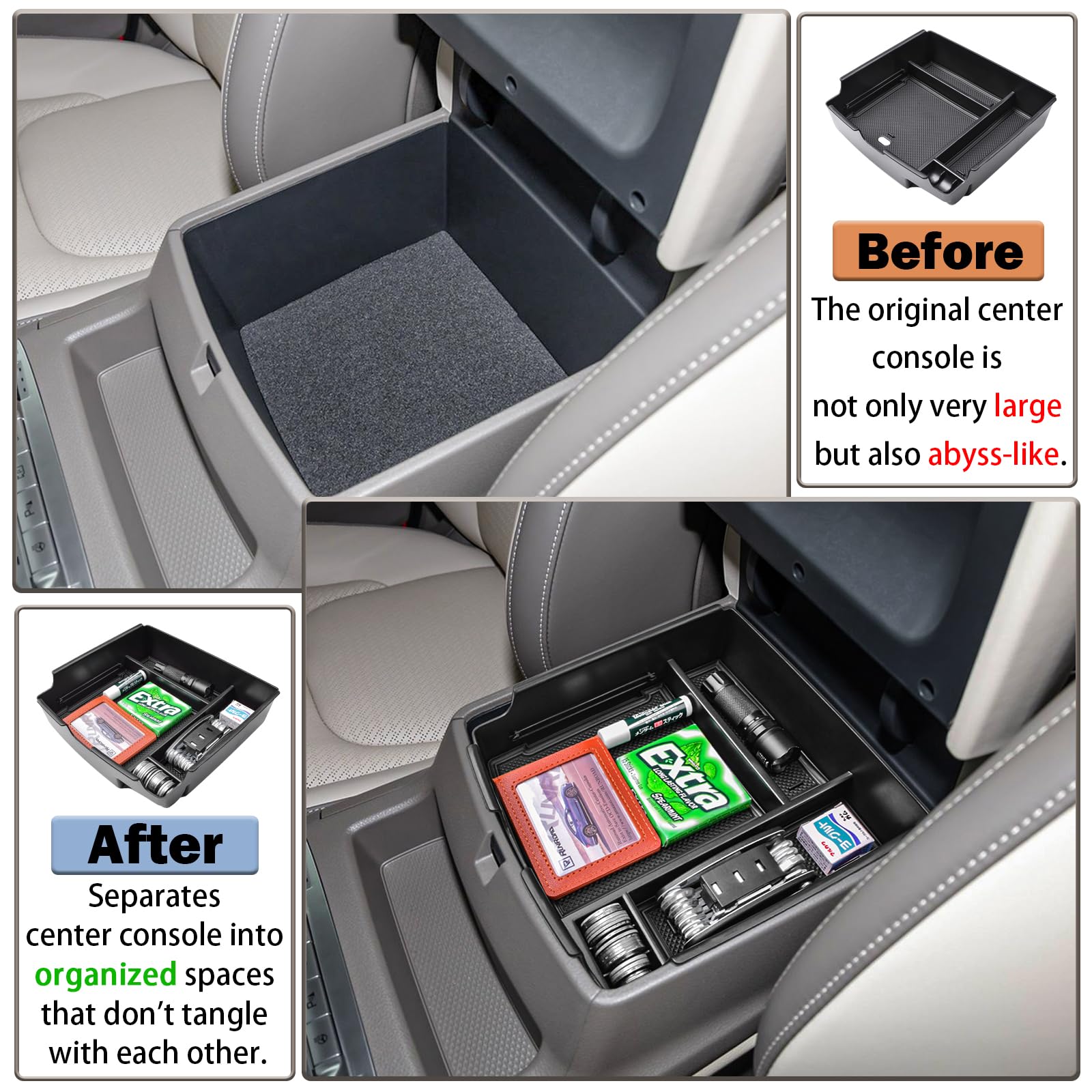 RUNROAD tray holding phone and keys for easy reach and tidy cabin