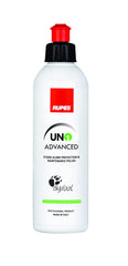 RUPES UNO ADVANCED 250ml bottle front label showing product use benefits