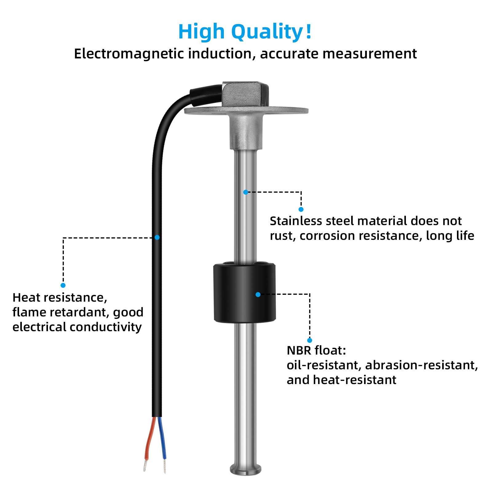 RUPSE stainless steel probe detail highlighting corrosion resistance and longevity