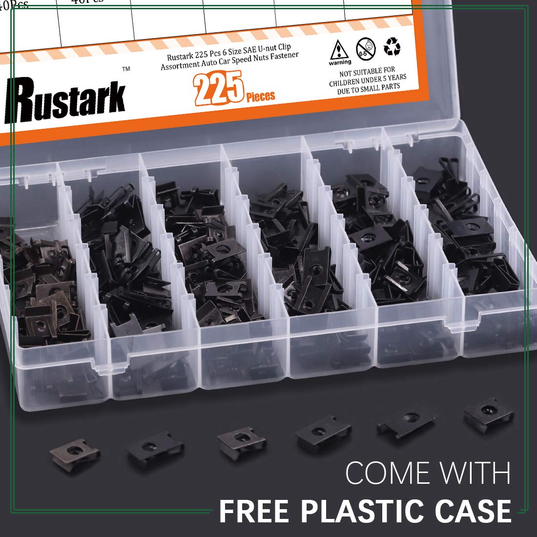 Rustark open storage compartments with separated sizes for organized workflow